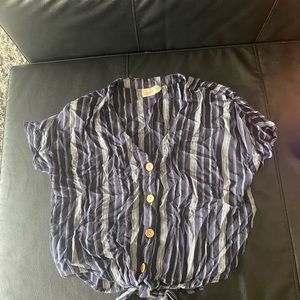 Gently used striped button up